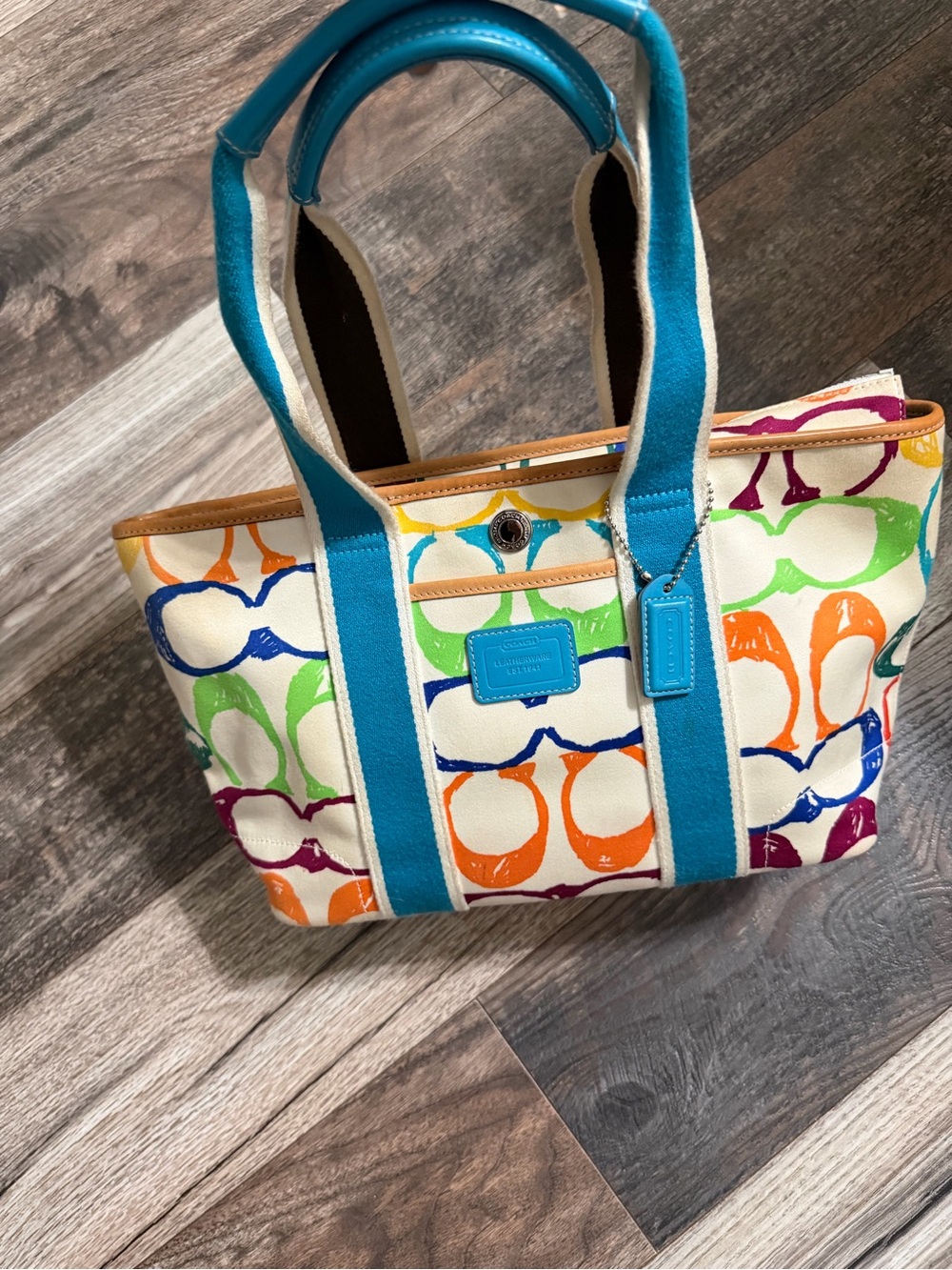Coach Hampton Scribble Tote Bag  - Medium Size